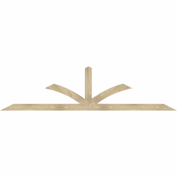 Ekena Millwork Richland Rough Sawn Timber Gable Bracket, Douglas Fir, 108"W x 27"H x 4"D x 4"F, 6/12 Pitch GBW108X27X0404RIC00RDF - main